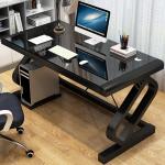 Modern Home Study Computer Desk with Glass