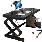 Modern Home Study Computer Desk with Glass