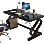 Modern Home Study Computer Desk with Glass